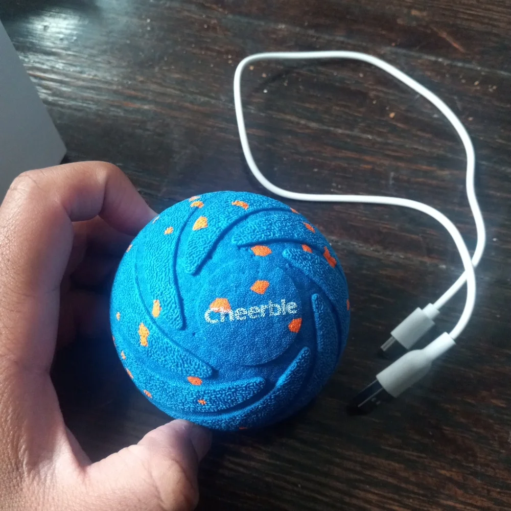 New Material】Cheerble Smart Interactive Dog Toy, Wicked Ball AIR, Blue